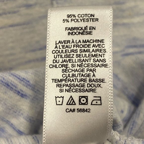 EXPRESS Men's White Gray Blue V Neck Casual Stretch Space Dyed T-Shirt MEDIUM - Picture 7 of 8